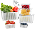 Fruit and Vegetable Storage Containers 4-Pack - Keeps Produce Fresh