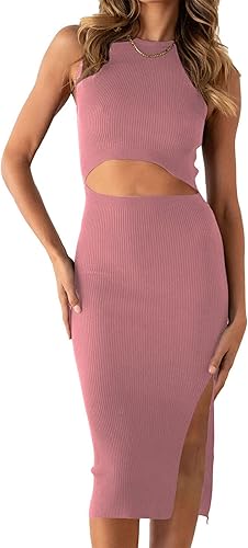 PRETTYGARDEN Women's Summer Midi Bodycon Dress for Casual Wear