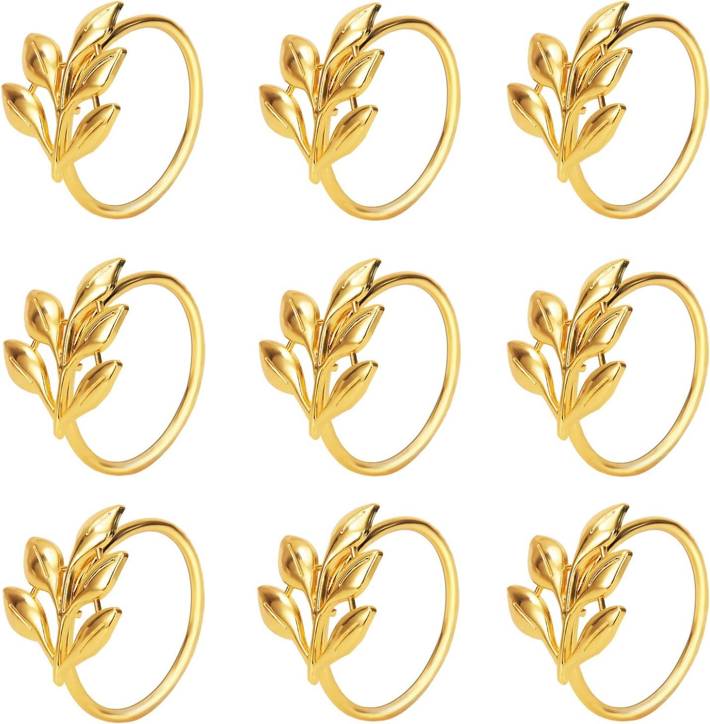 Elegant Leaf Napkin Rings Set of 300 for Table Decoration