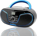 LONPOO Stereo CD Boombox Portable Bluetooth FM Radio CD Player