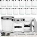 10oz 16 Pack Thick Candle Jars with Metal Lids - Ideal for Candle
