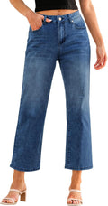 GRAPENT High Waisted Baggy Straight Leg Jeans for Women - Trendy Fit