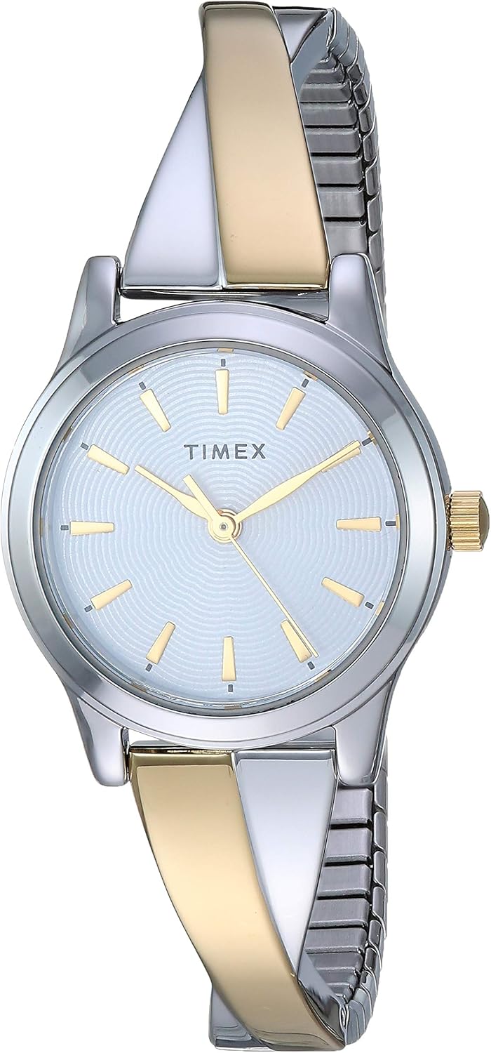Stylish Timex Women's Bangle Watch - 25mm Crisscross Design