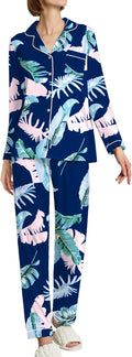 Ekouaer Pajamas Set Long Sleeve Button Down Pjs - Soft Lounge Set
