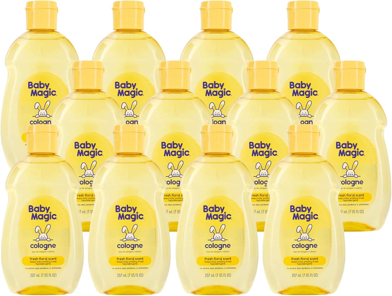 Baby Magic Cologne 7oz Pack of 12 Hypoallergenic Alcohol-Free