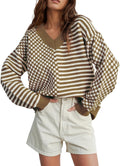 Cozy UNCLECAT Women's Checkered Sweater for Autumn Outfits