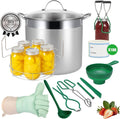 Stainless Steel Canning Pot with Rack and Lid - Complete 20 qt Kit