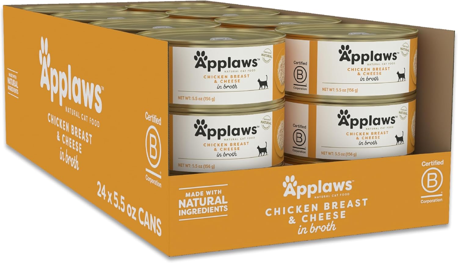 Applaws Wet Cat Food with Chicken Breast and Cheese in Broth