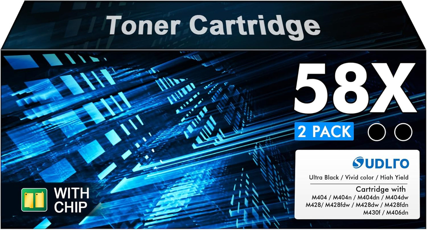 58X CF258X Toner Cartridge Black Replacement for HP Printers
