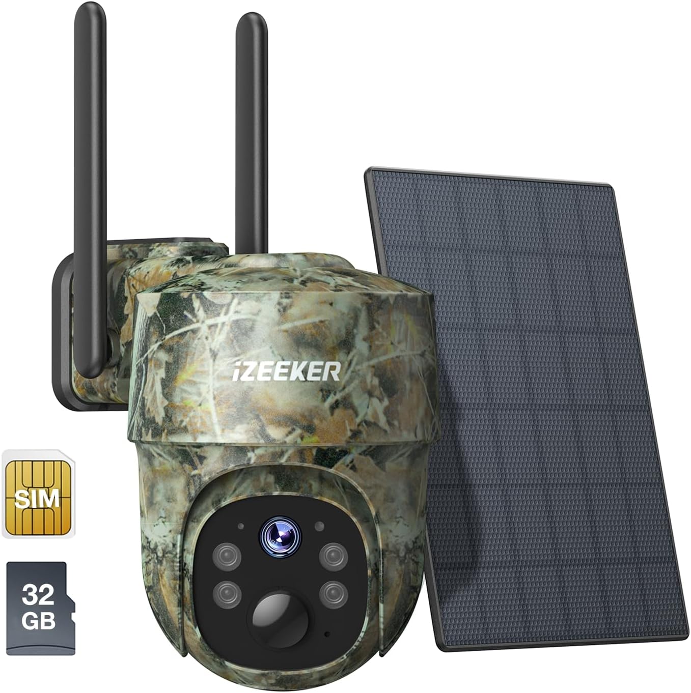 iZEEKER 4G LTE Solar Trail Camera - Full View & Color Night Vision!