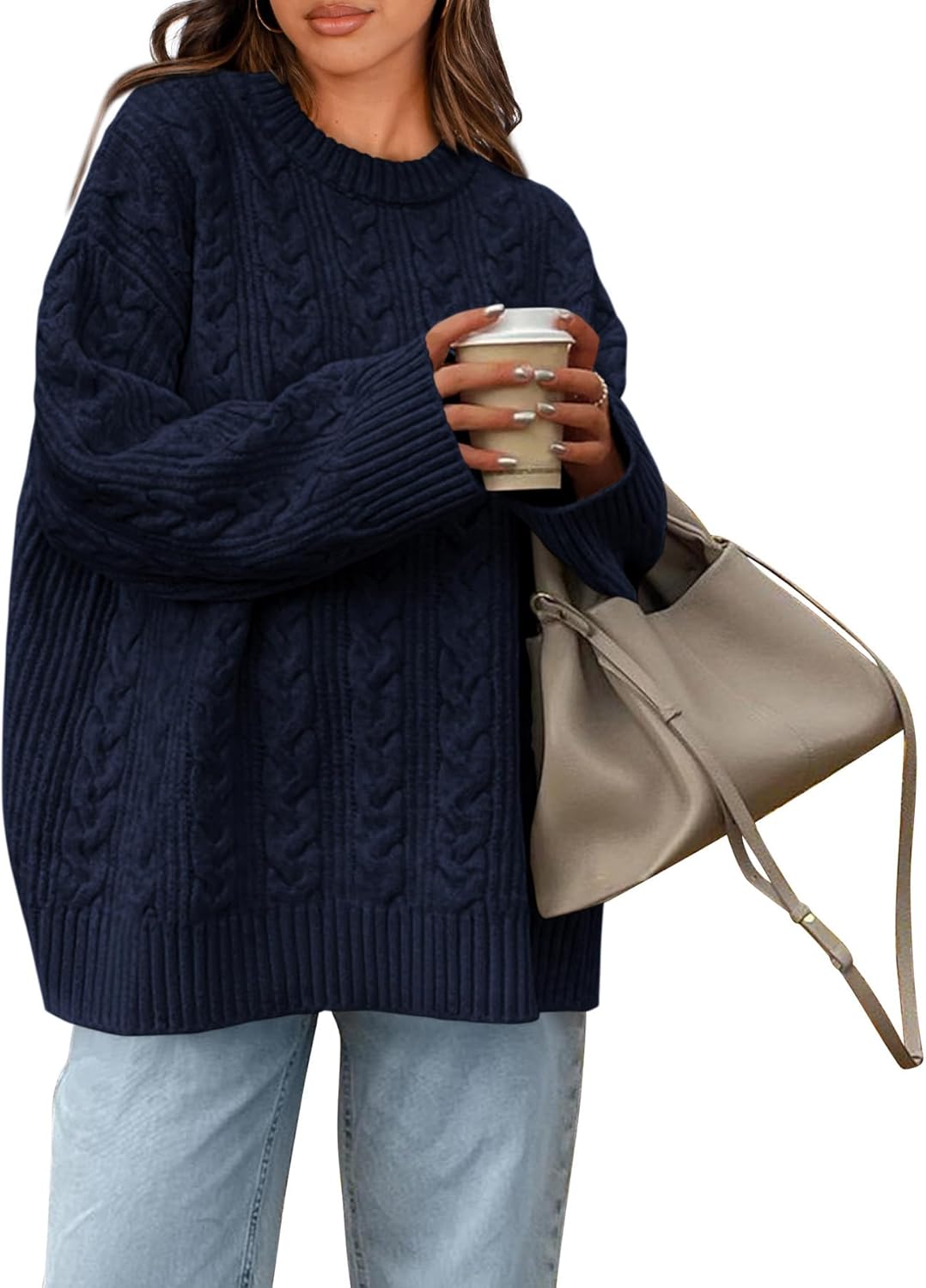 Okiwam Women's Oversized Sweaters for Cozy Fall Fashion