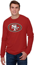 FOCO NFL Mens Team Primary Logo Long Sleeve T-Shirt - Comfortable