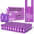 Dog Poop Bags with Handles 60 Rolls 720 Counts - Heavy Duty Lavender