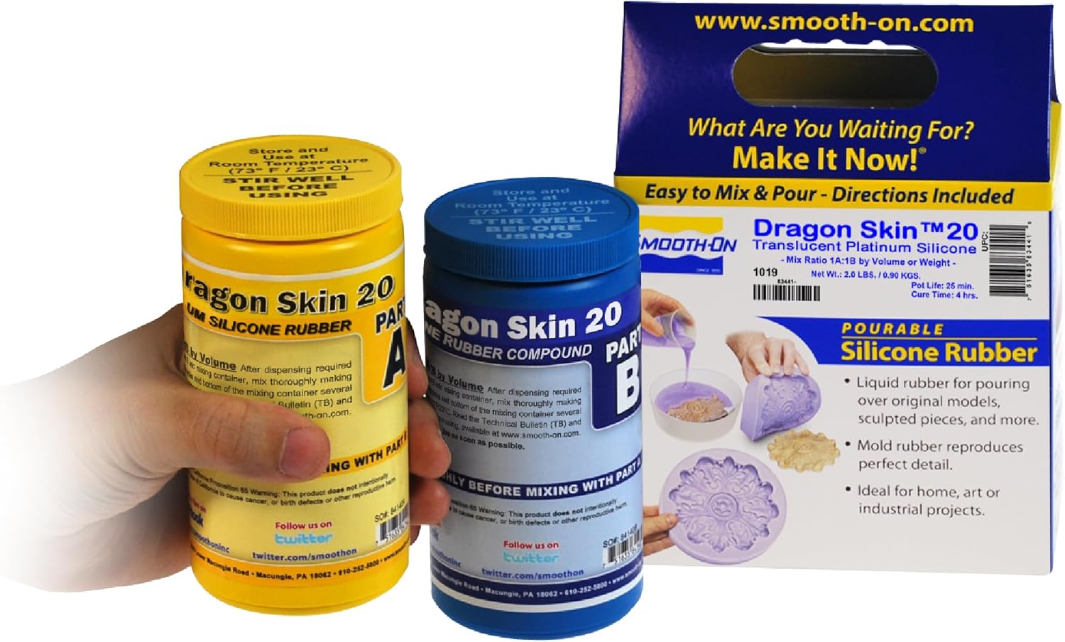 Smooth-On Dragon Skin 20 Mold Making Silicone Rubber Trial Unit