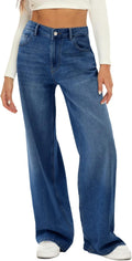 Chic Wide Leg High Rise Jeans for Women by HDLTE