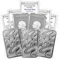 2025 P Lot of 5 Australian Silver Dragon Rectangular Bars - BU