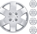 BDK Full Set of 4 15in Replacement Hubcaps - Secure Snap-On Fit