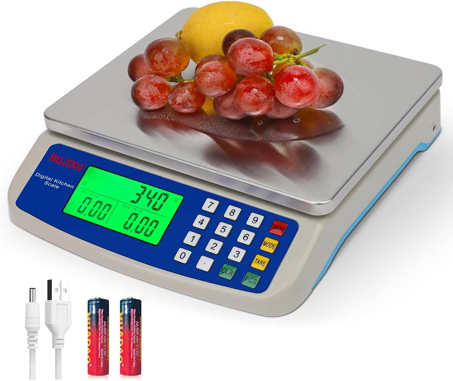 Large Digital Kitchen Scale for Baking and Food Prep Needs
