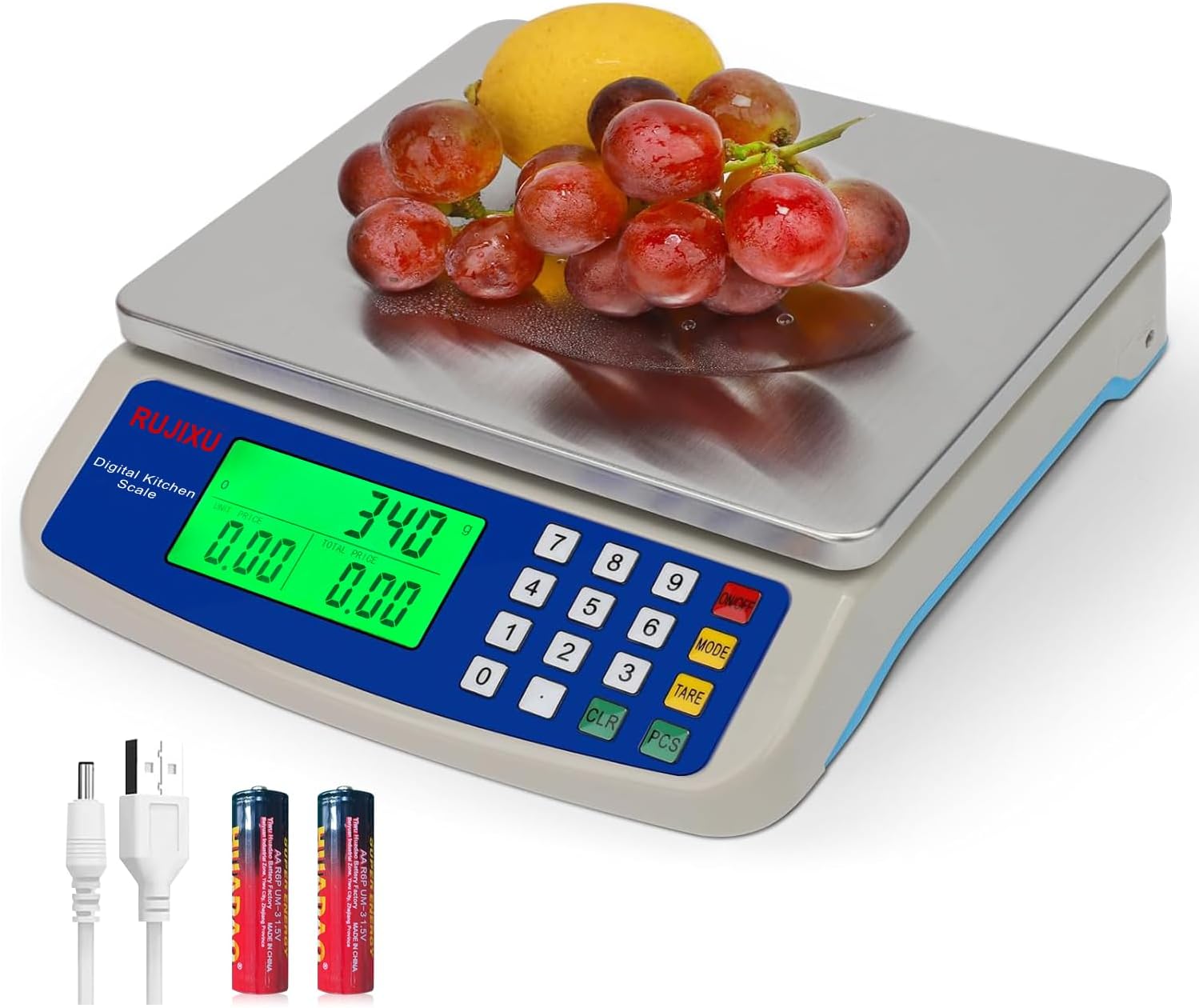 Large Digital Kitchen Scale for Baking and Food Prep Needs