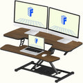 Standing Desk Converter Sit to Stand Riser 42in - Spacious Walnut