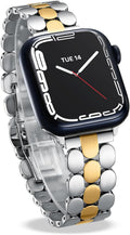 Designer Band for Apple Watch 40mm 41mm 42mm 38mm - Two-Tone Dressy