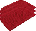 32x20 in Burgundy Anti Fatigue Kitchen Rug Mats (3 pc) - Machine