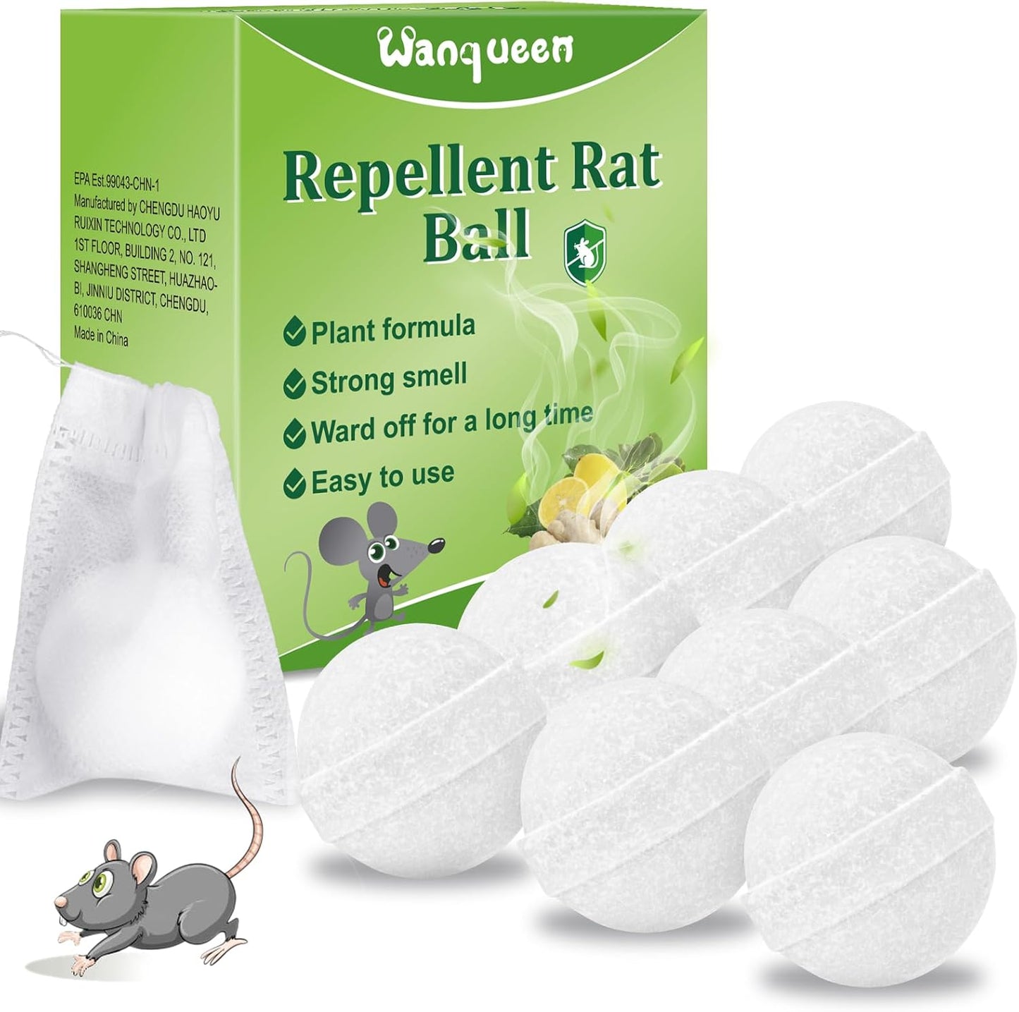 Peppermint Oil Rat Repellent Balls by Wanqueen