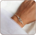 Celtic Knot Bracelet Sterling Silver - Elvish Minimalist Jewelry
