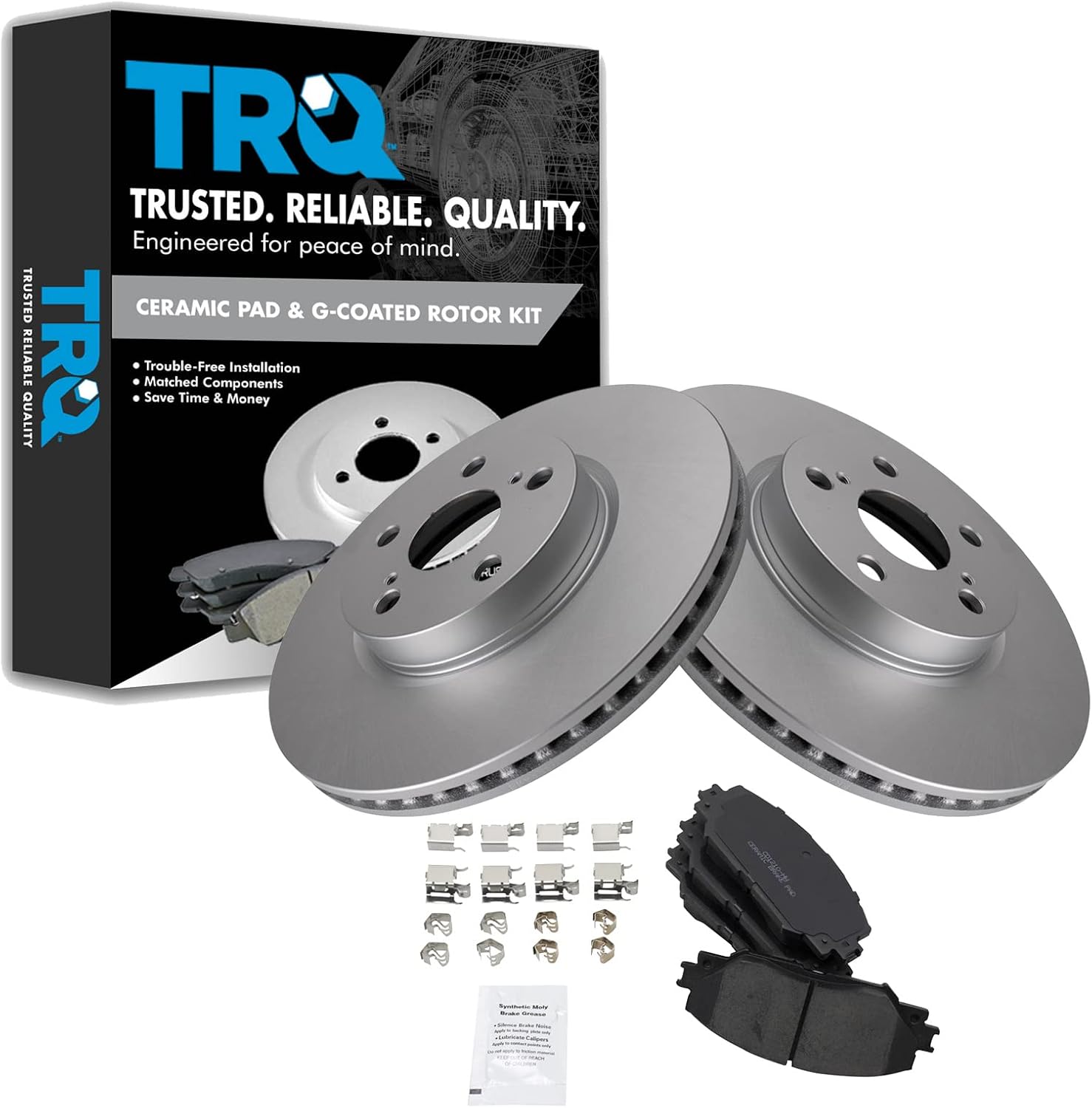 TRQ Front Brake Pad & Rotor Kit for Pontiac Vibe and More