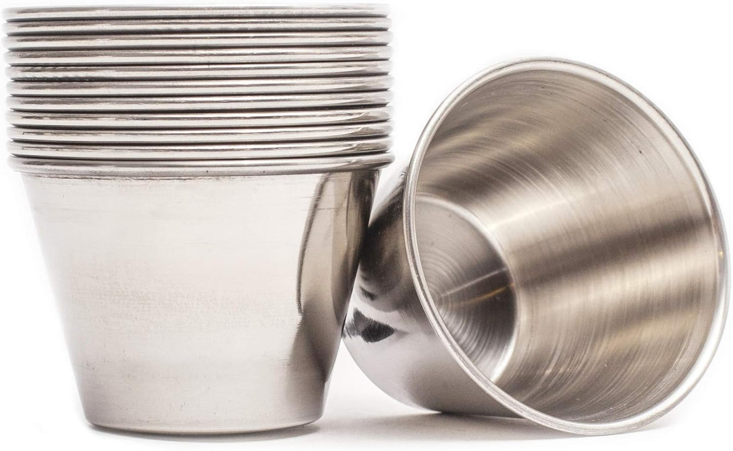Stainless Steel Ramekins for Sauces and Condiments - 2.5 oz