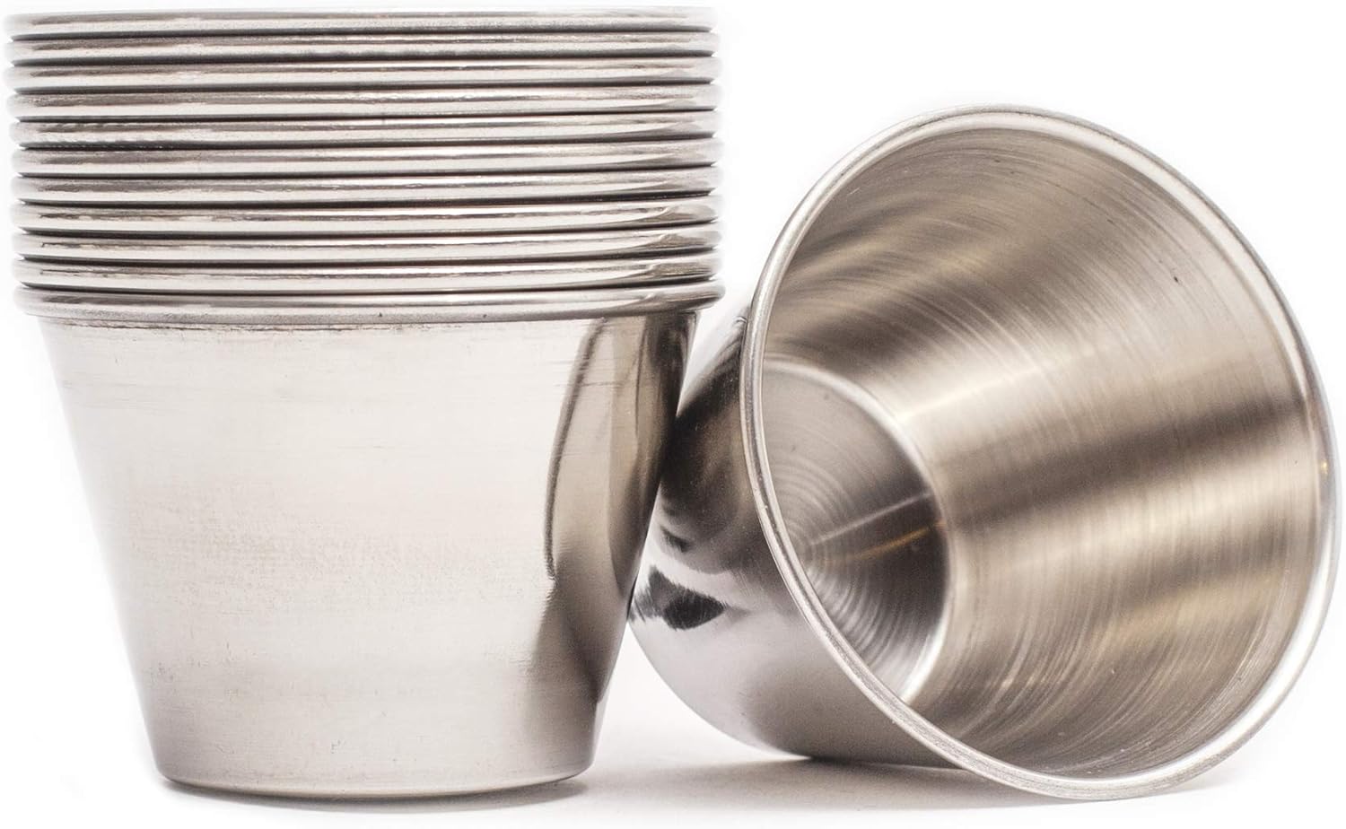 Stainless Steel Ramekins for Sauces and Condiments - 2.5 oz