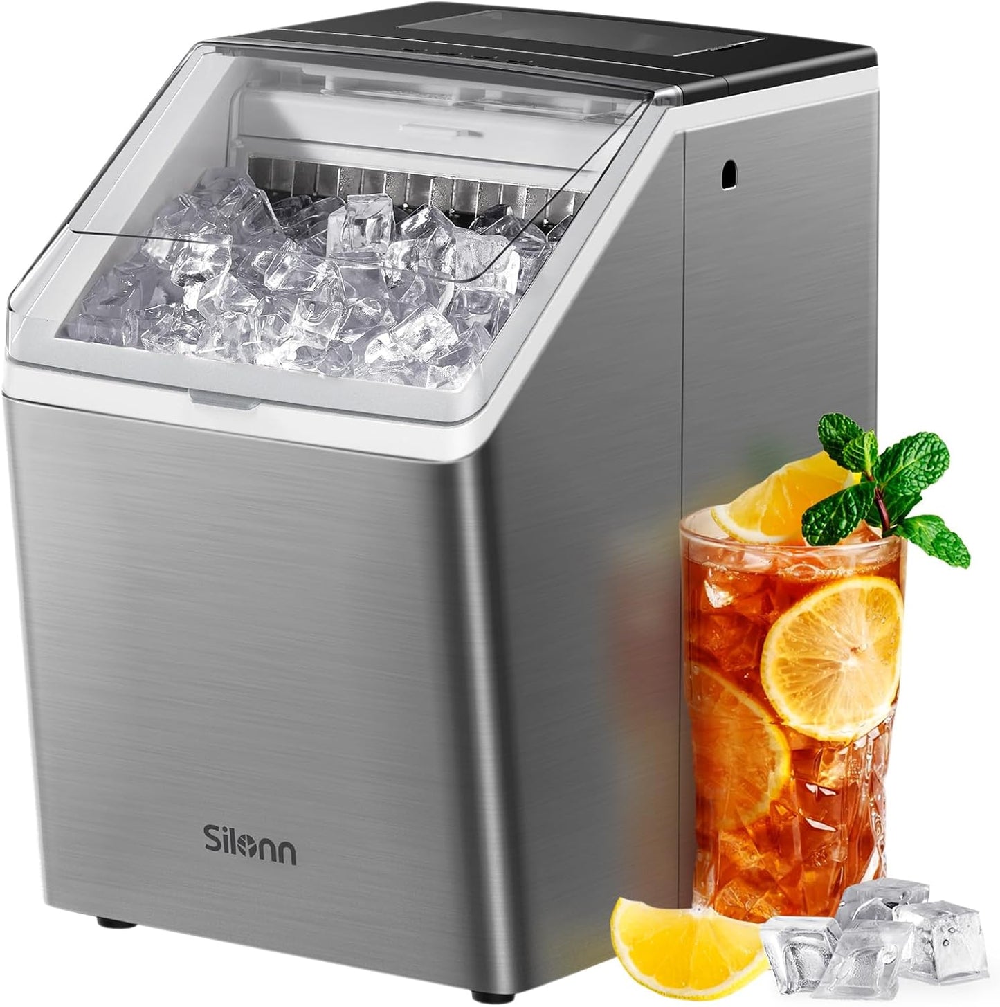 Silonn Ice Maker Countertop Produces 44lbs of Ice Daily