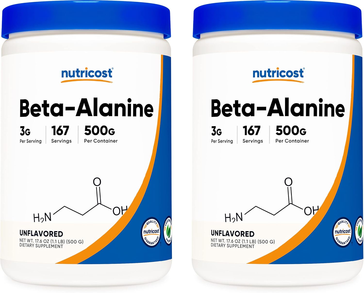 Nutricost Beta Alanine 500 Grams Pure Powder for Performance