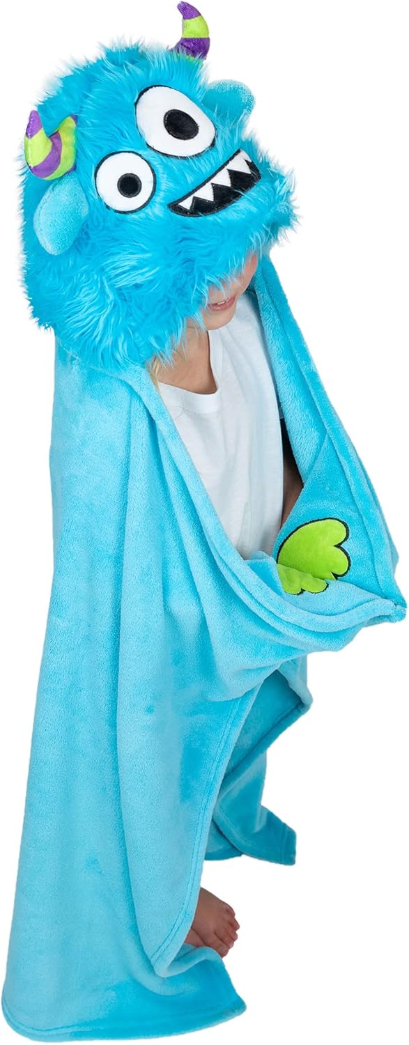 Cozy Monster Hooded Blanket for Kids