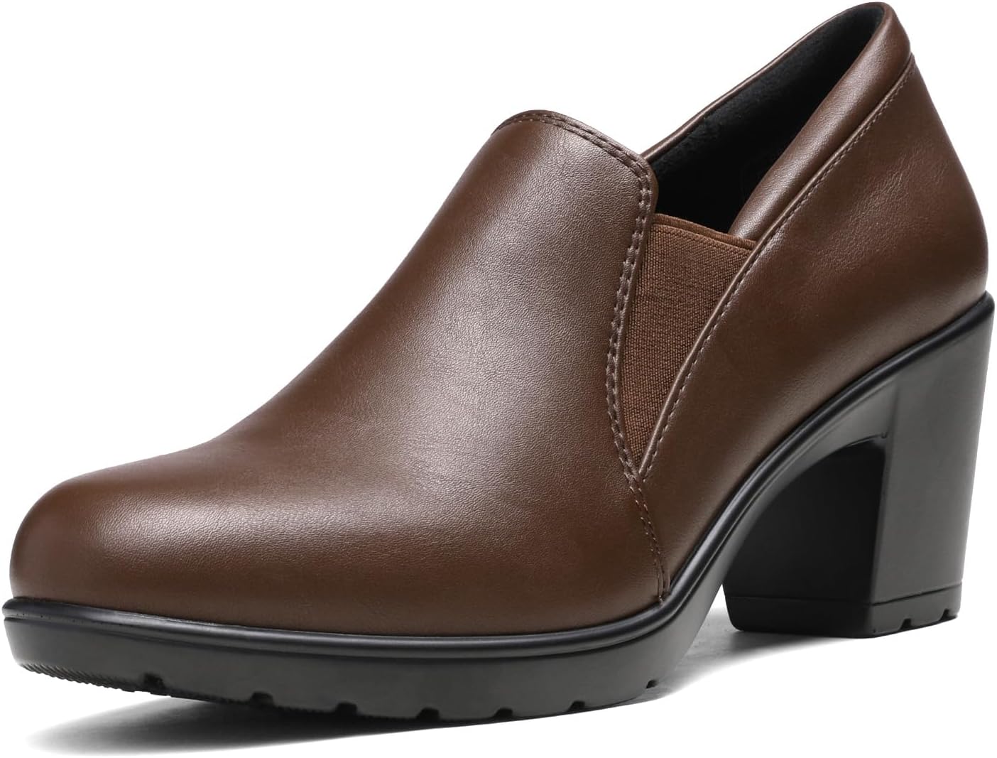 DREAM PAIRS Women's Low Chunky Block Heels for Comfort