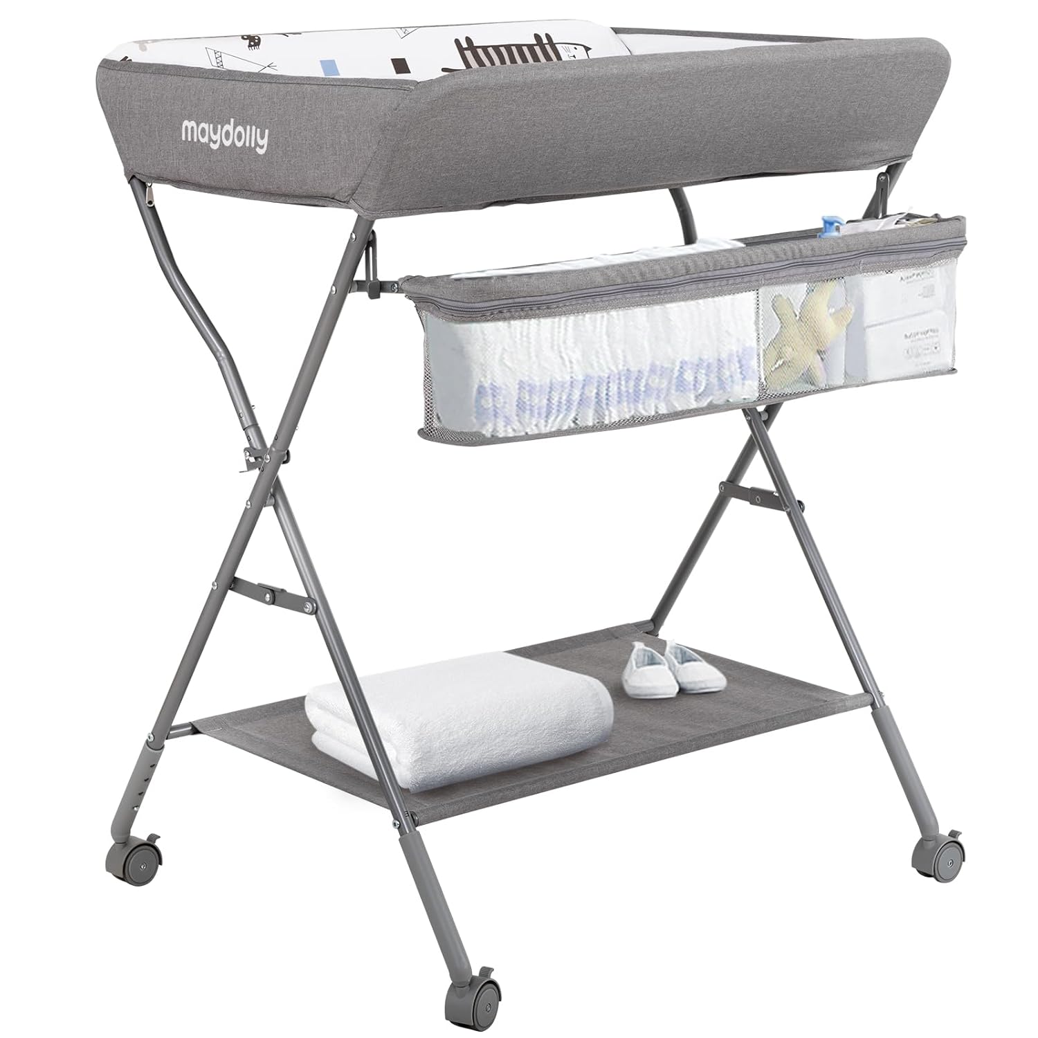 Maydolly Portable Baby Changing Table on Wheels