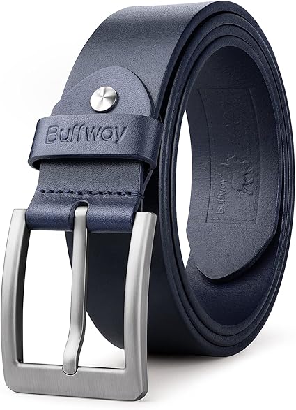 Buffway Minimalist 1.5 in Full Grain Leather Belts for Men