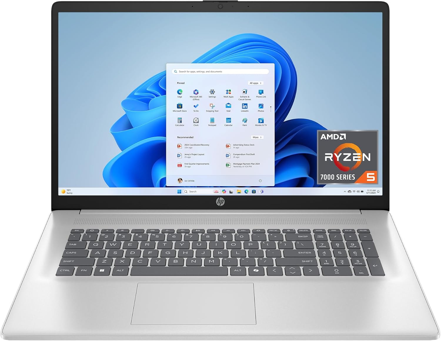 HP 17.3 inch Laptop with AMD Ryzen 5 and 16 GB RAM
