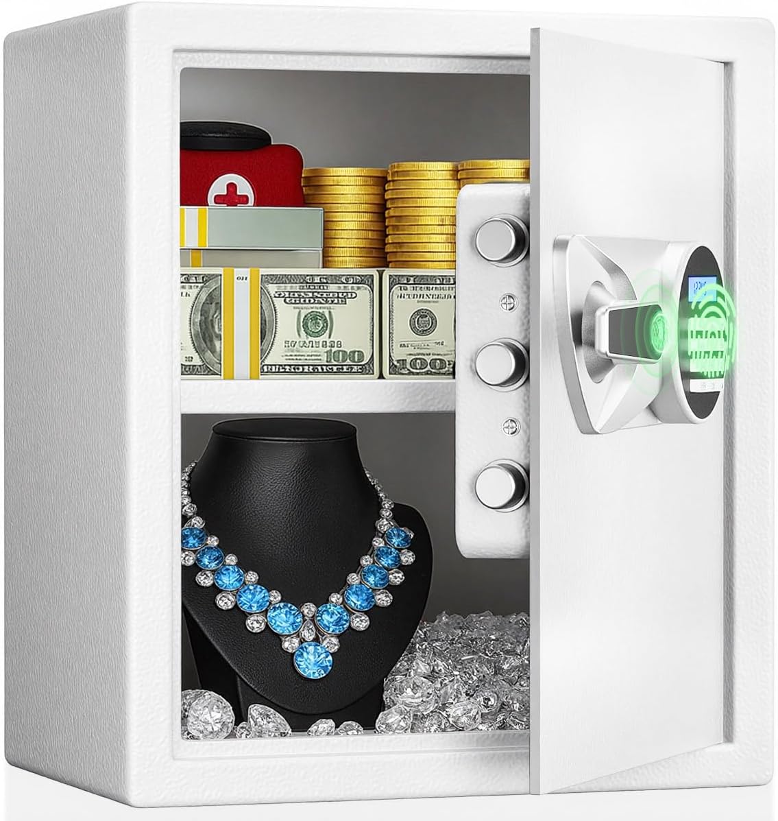 Biometric Safe Box with Quick Access and Fireproof Features