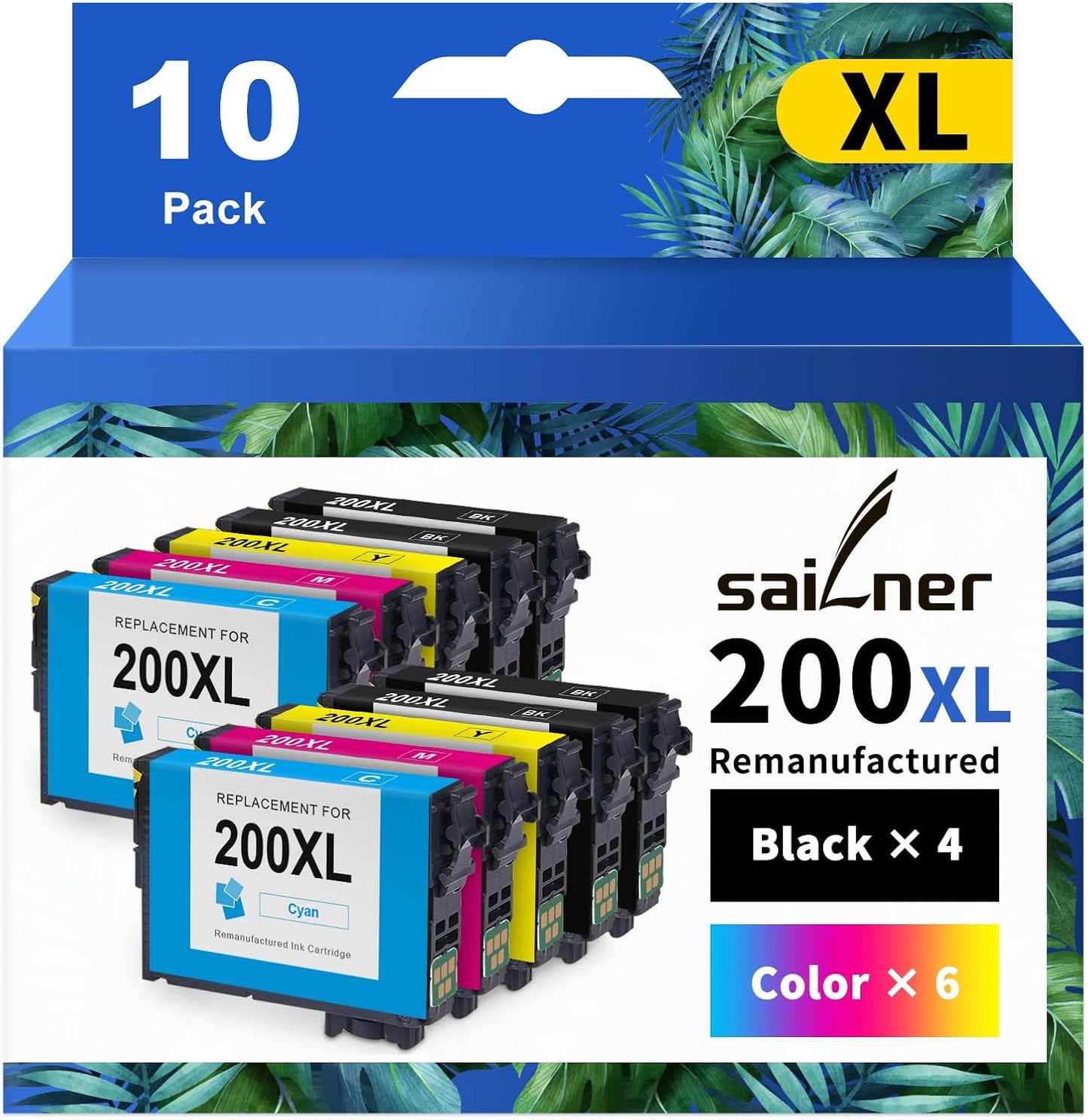SAILNER 200XL Ink Cartridges for Epson Printers - 10 Pack