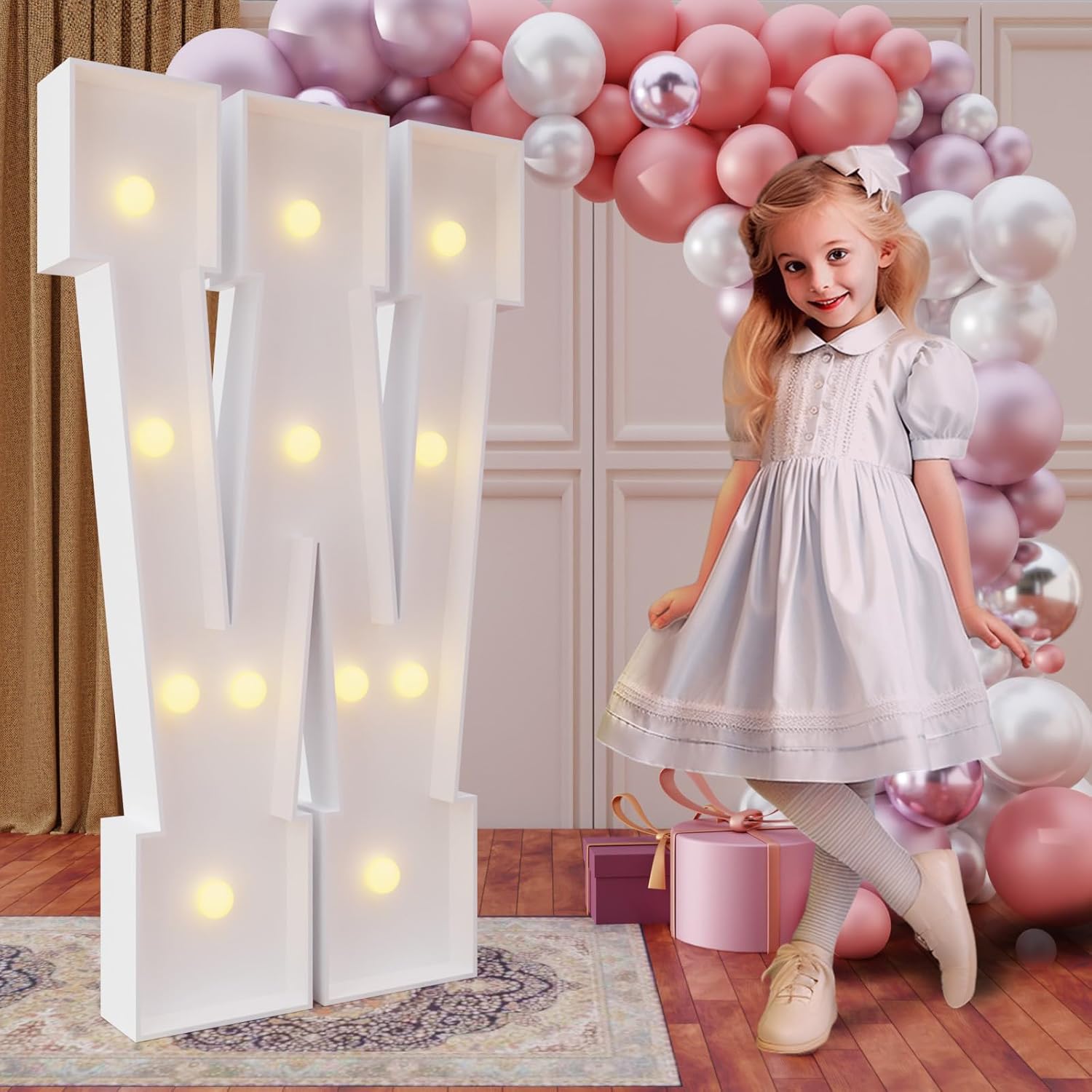 4FT Marquee Light Up Letters for Birthday Party Decorations