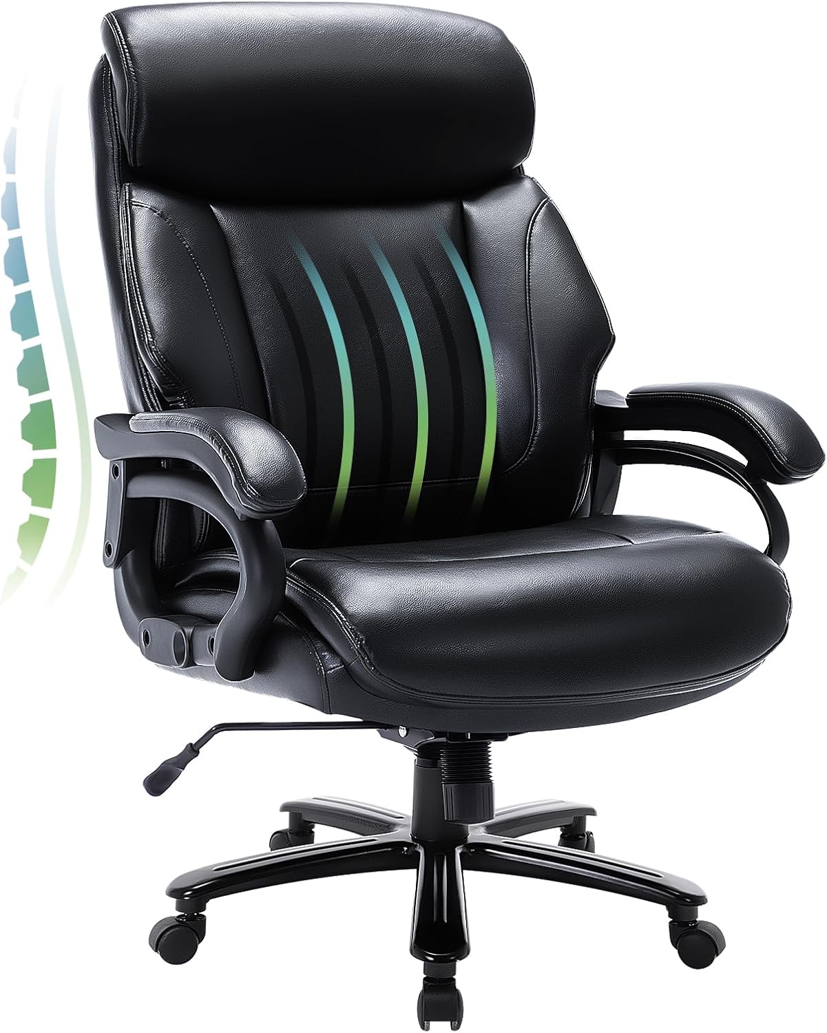 COLAMY Big & Tall Heavy Duty Office Chair: Extra Wide Seat, High Back Support