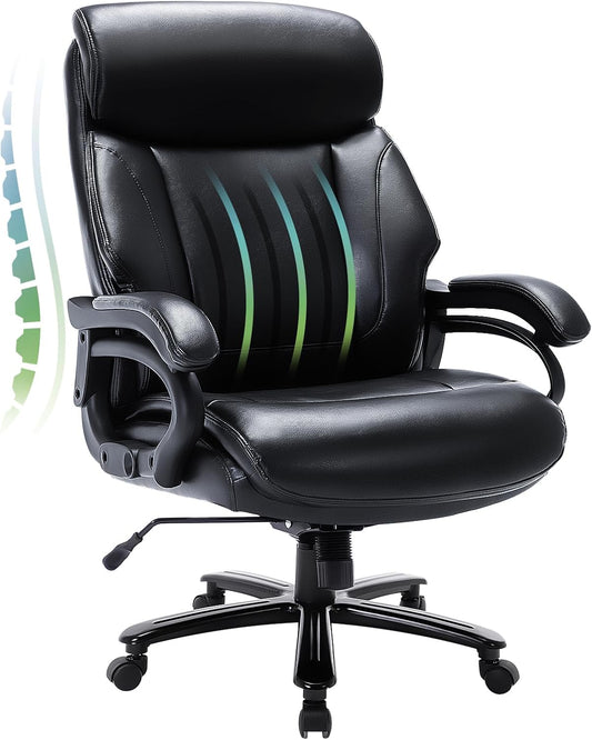 COLAMY Big & Tall Heavy Duty Office Chair: Extra Wide Seat, High Back Support