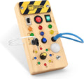 Montessori Busy Board for Toddlers 1-3 Years - Sensory LED Activity