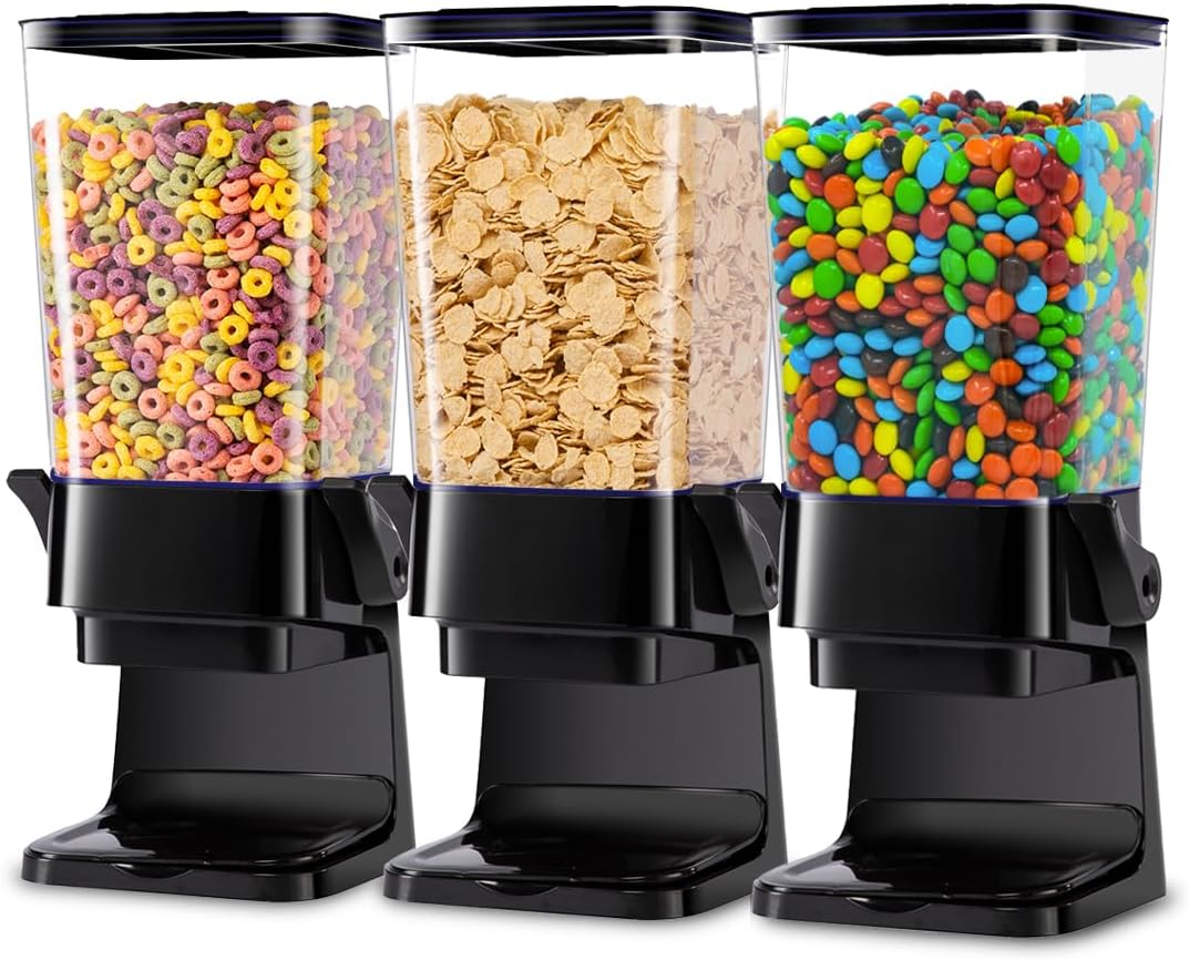 Cereal Dispenser with Lids, 5L Storage for Kitchen and Pantry