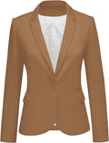 Women's Long Sleeve Formal Notch Lapel Blazer Jacket - Versatile