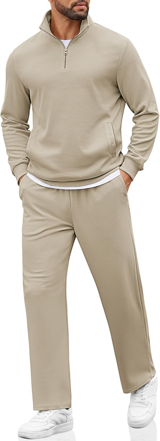 COOFANDY Men's Sweatsuits 2 Piece Set for Stylish Comfort