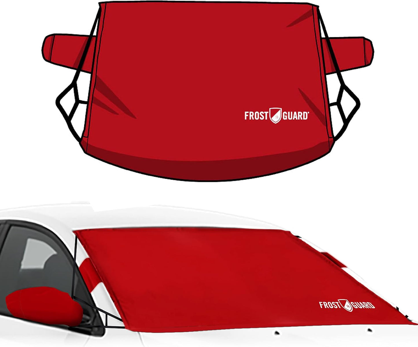 FrostGuard Deluxe Full-Coverage Windshield Cover for Winter