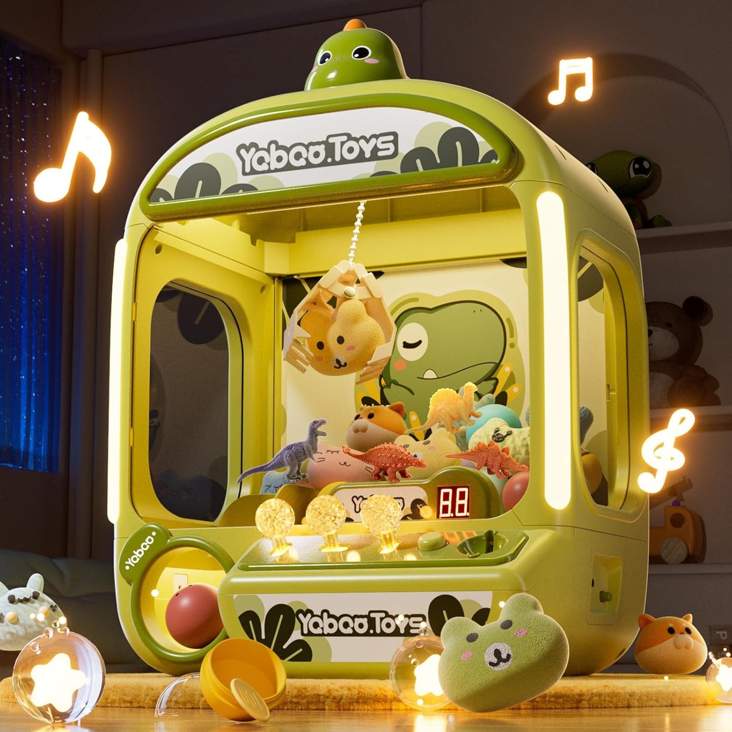 Dinosaur Toy Claw Machine for Kids - Fun Arcade Game Experience