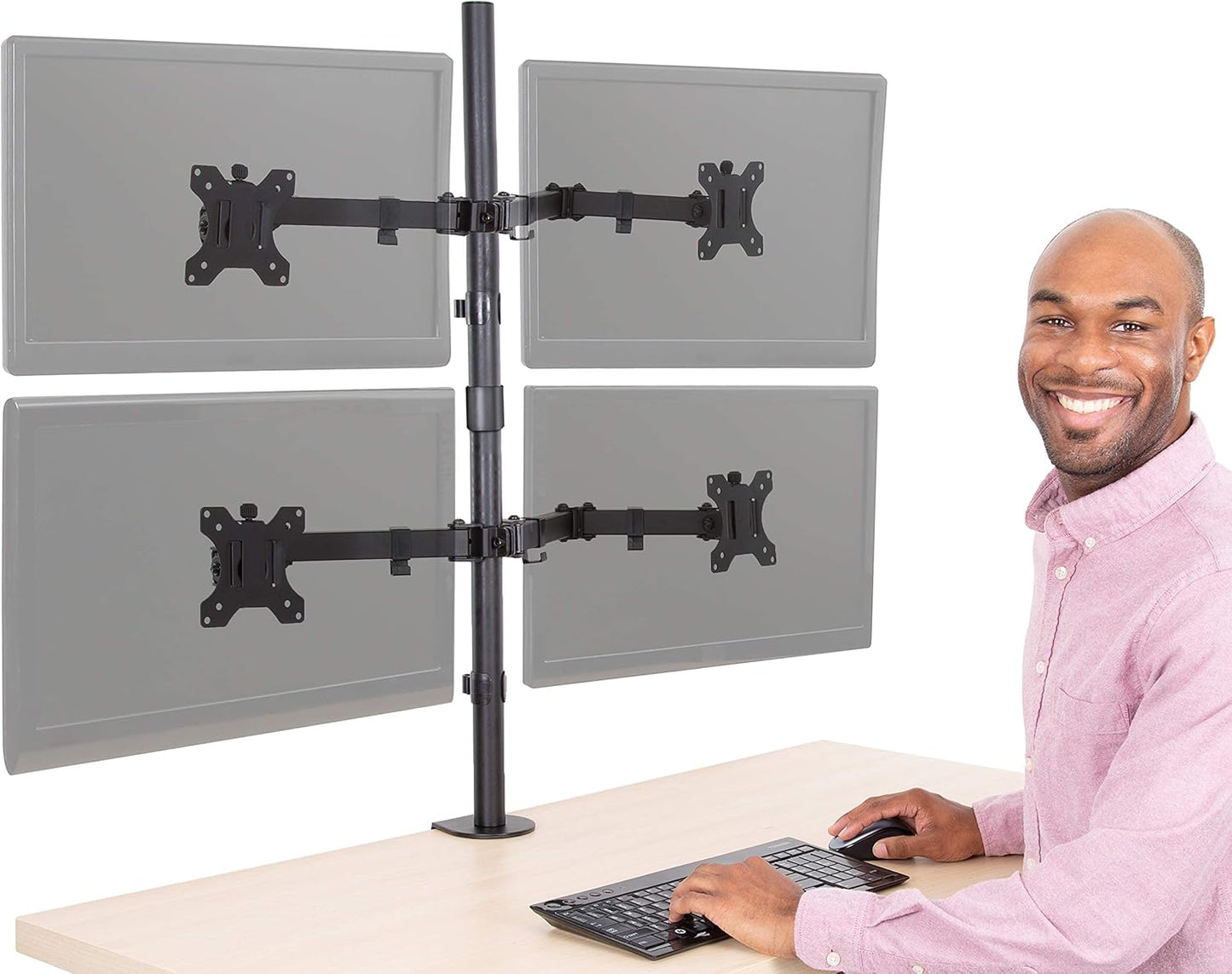Stand Steady 4 Monitor Mount Desk Stand for Ergonomic Setup